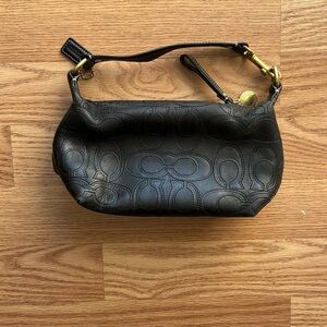 Coach 1941 Embroidered Logo Handle Bag Black